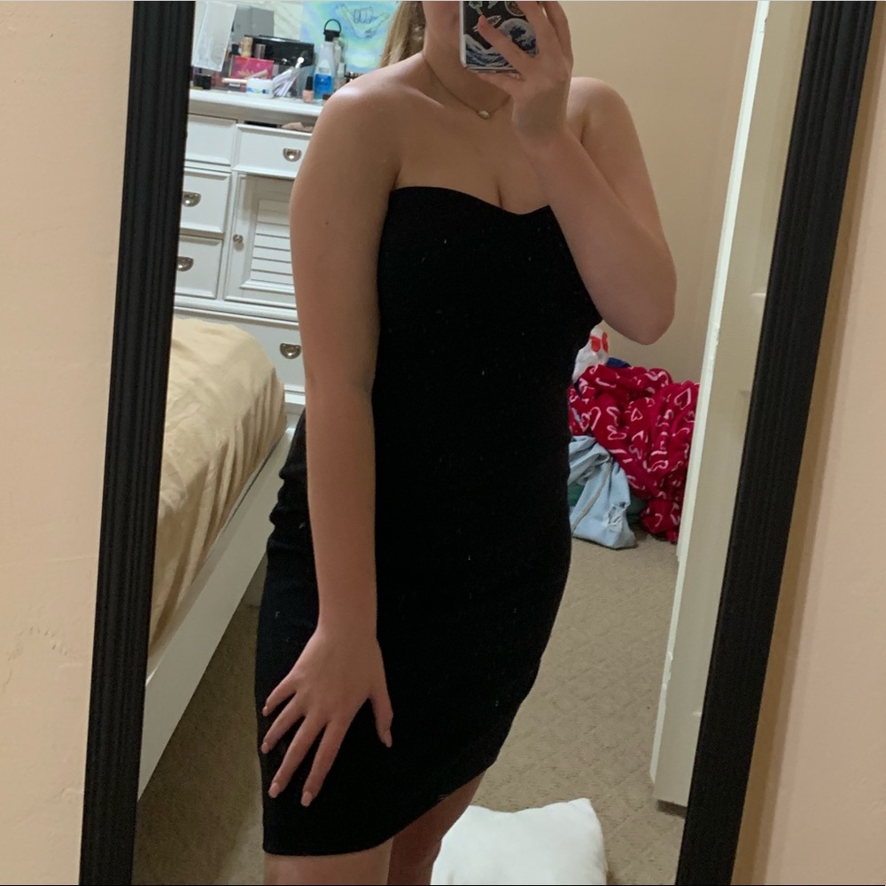 BODYCON BLACK DRESS - Picture 4 of 7